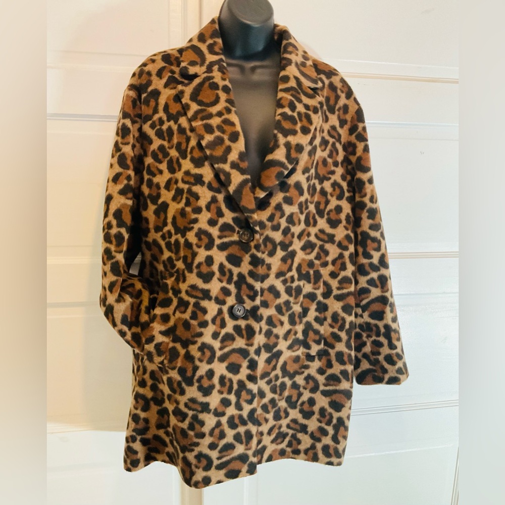 Leopard Print Women's Coat - Picture 1 of 6